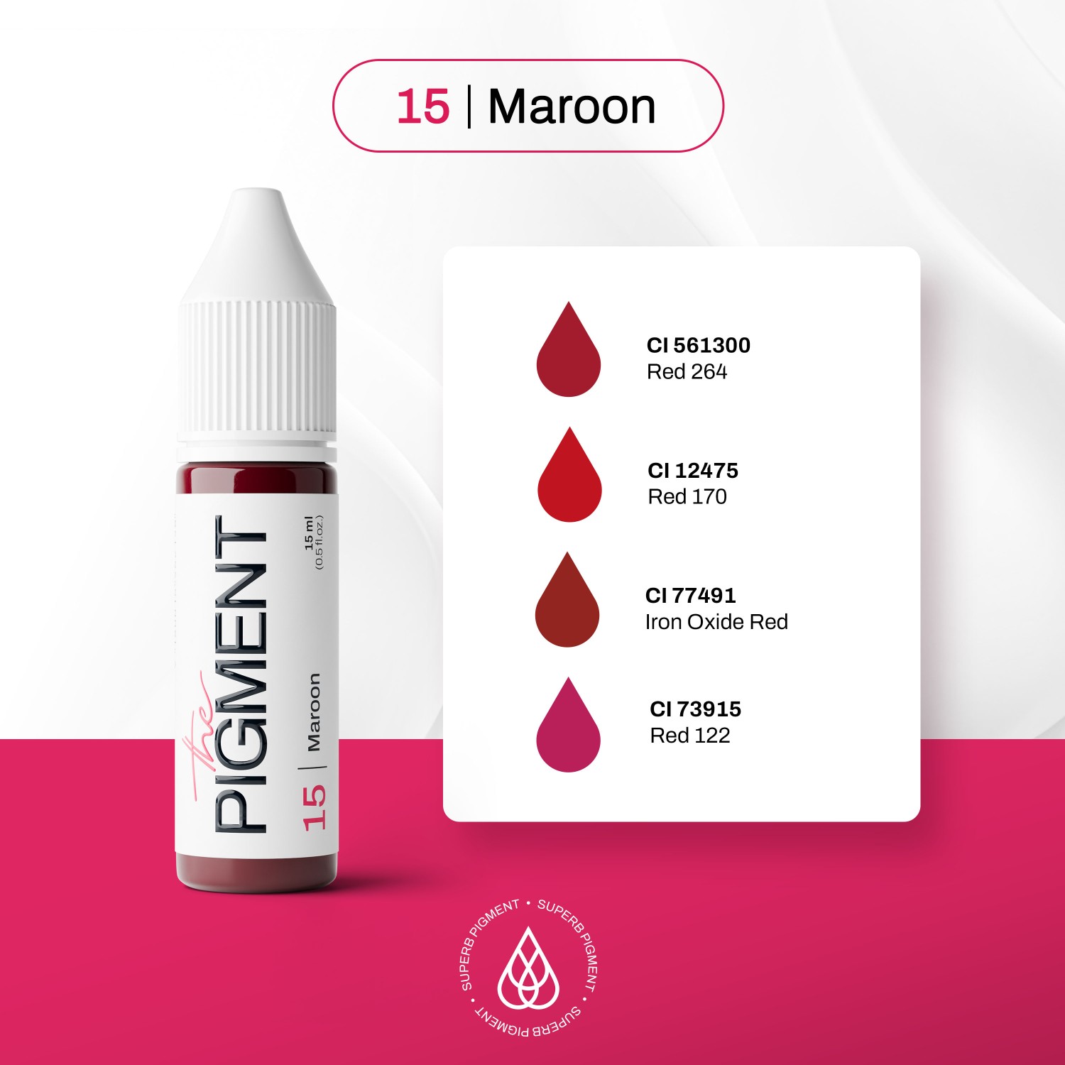 THE PIGMENT ტუჩის პიგმენტი Maroon 15 მლ.